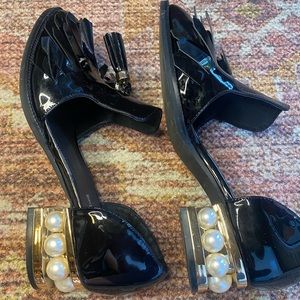 Jeffrey Campbell Civil Pearl Detail Patten Loafer